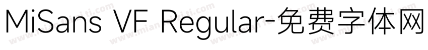 MiSans VF Regular字体转换